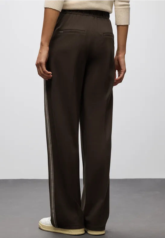 Street One Long Leg Brown soft Stretch Trousers  32&quot; leg