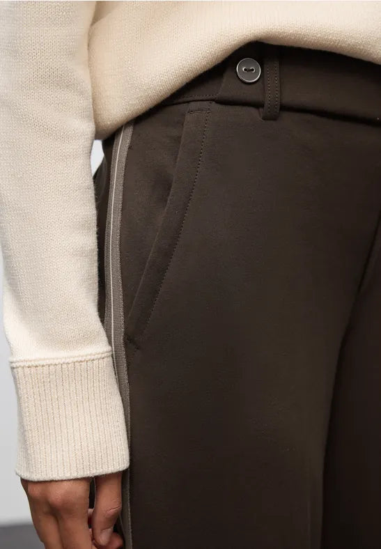 Street One Long Leg Brown soft Stretch Trousers  32&quot; leg