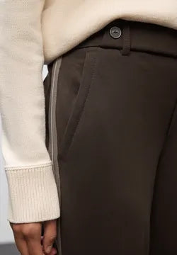Street one straight leg Brown Trousers with side stripe