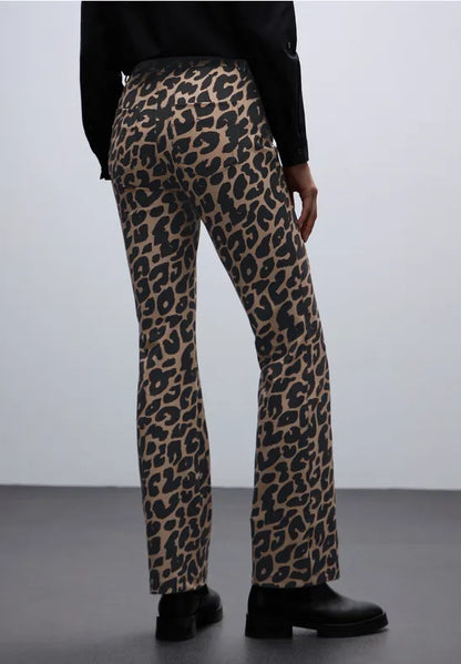Street One Soft Stretch Bootcut animal print Trousers  379768