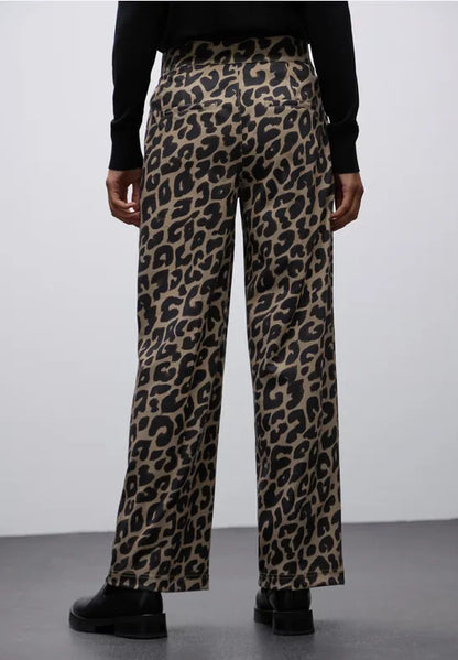 Street One Soft Stretch Trousers in rich Leopard Print 379770