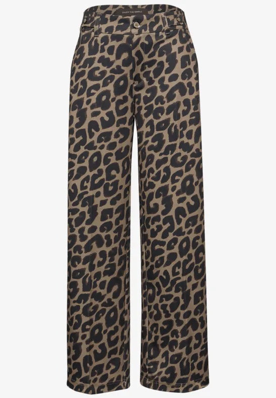 Street One Soft Stretch Trousers in rich Leopard Print 379770