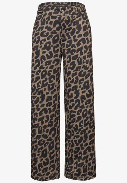 Street One Soft Stretch Trousers in rich Leopard Print 379770