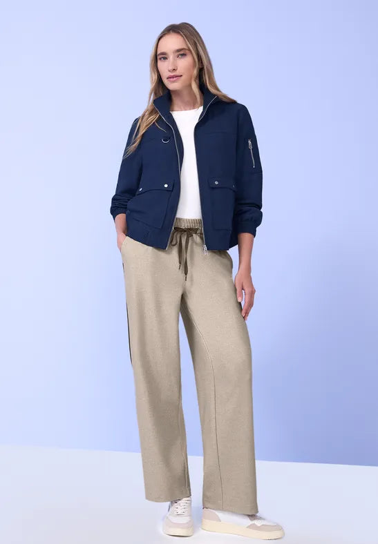 Street One Subtle Check trousers with Sporty stripe 380598