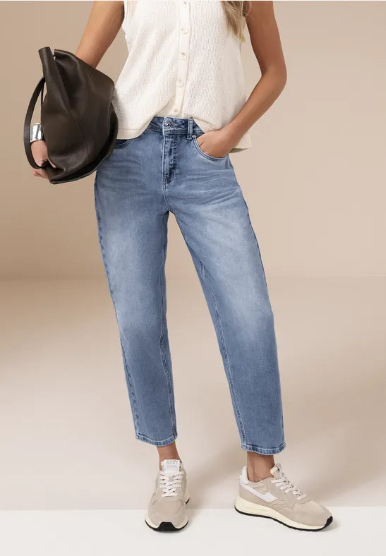 Street One "Karlie" High Waist Barrel Leg Jeans  380659