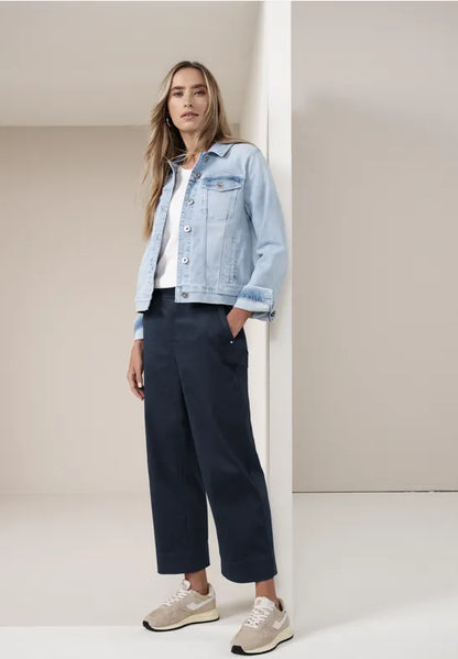 Street One Navy Punto di Roma Straight Leg Trousers 380684