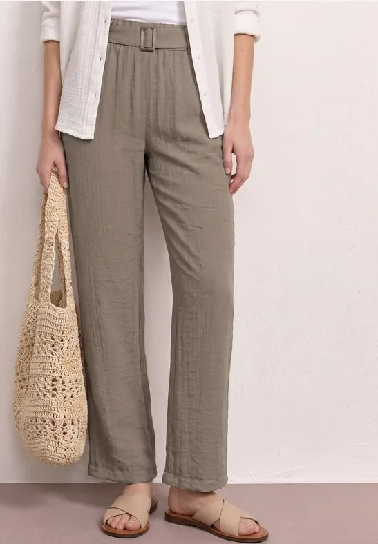 Street One linen look trouser with Belt 30" waist  280977