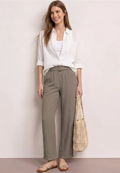 Street One linen look trouser with Belt 30" waist  280977