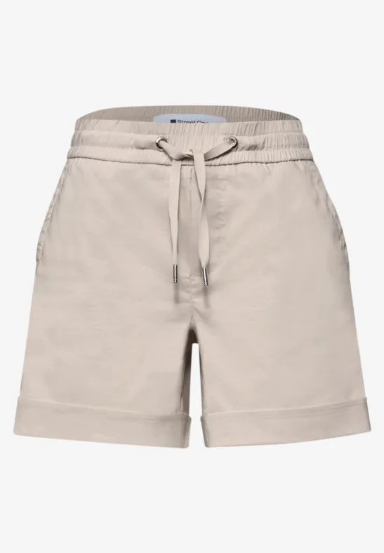 Street One Shorts with elastic waist and drawstring  380986
