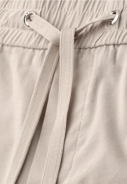 Street One Shorts with elastic waist and drawstring  380986