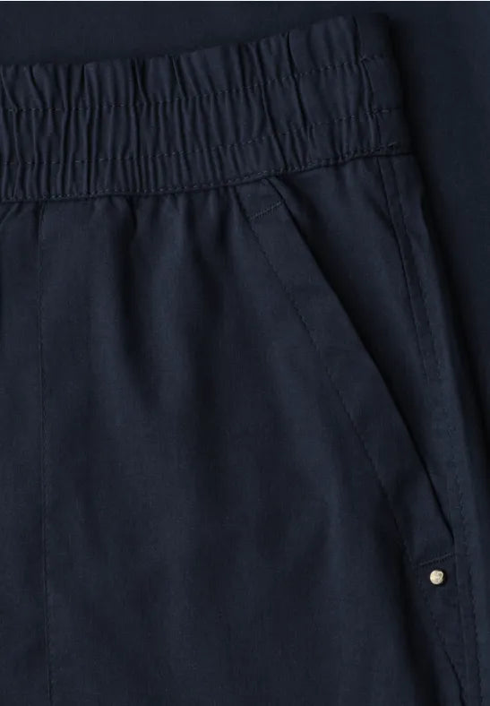 Street One lightweight straight leg trousers 28" leg navy  381400 1