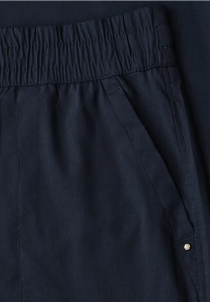 Street One lightweight straight leg trousers 28" leg navy  381400 1