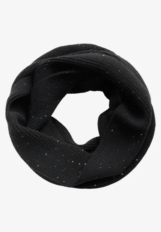 Street One Black Knit snood with sequins  572665
