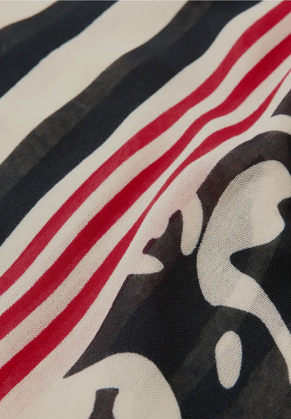 Street One Loop scarf in Navy Red and white mix 579089