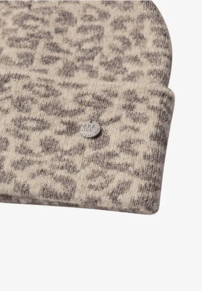 Street One Jacquard beanie with leopard print 573161
