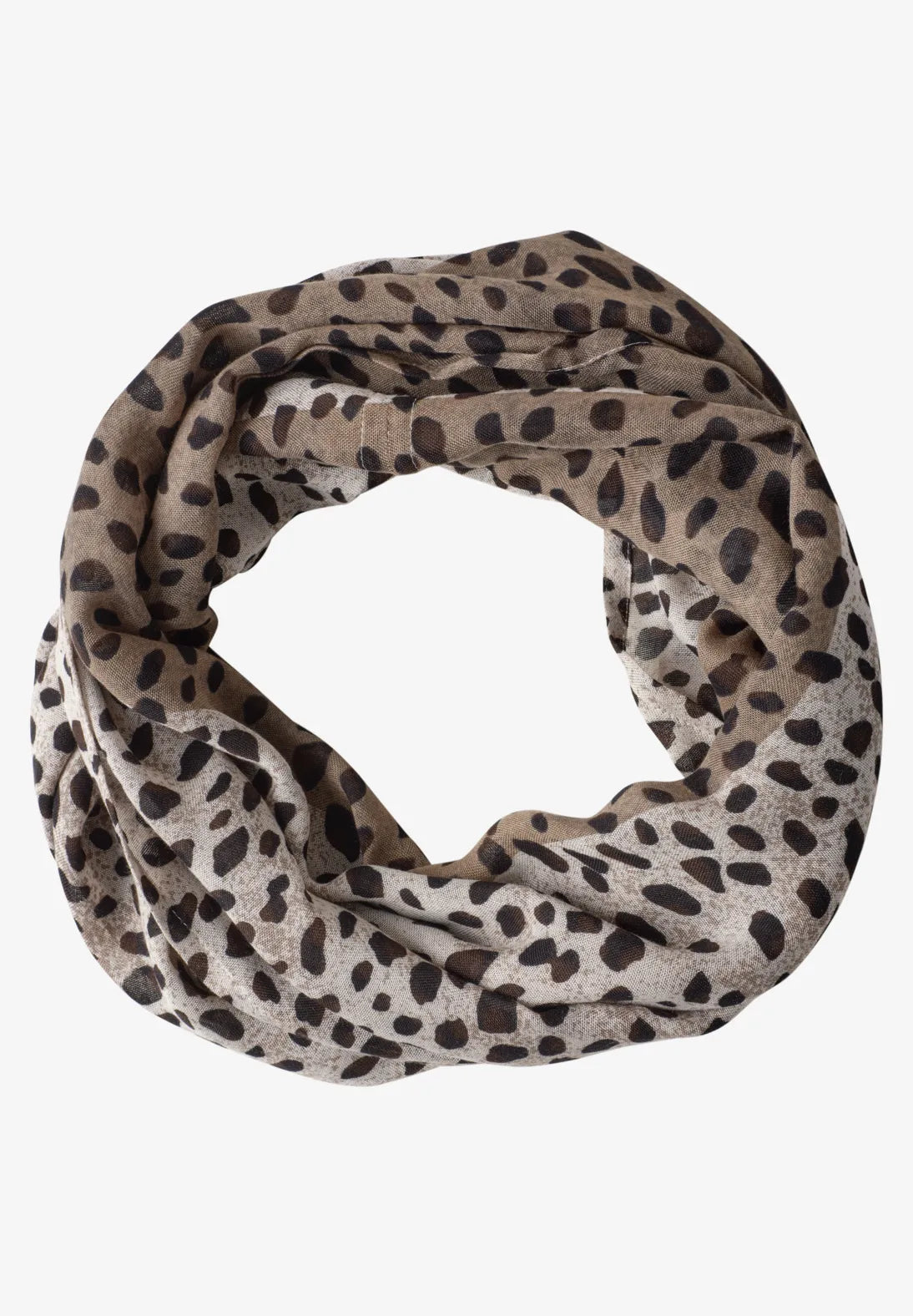 Street One loop scarf in Brown print 573243