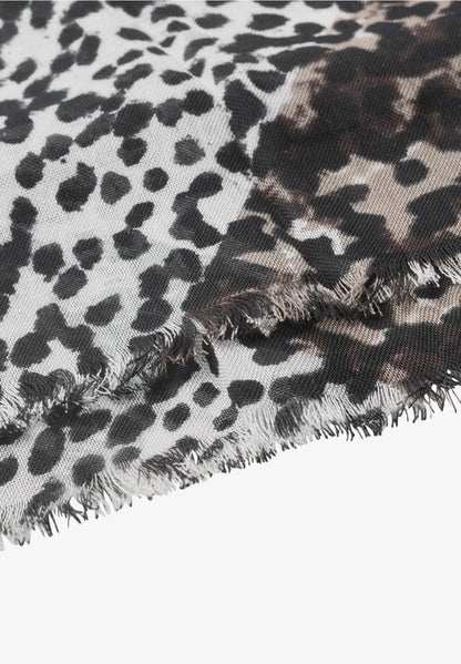 Street One long Scarf in leopard print with argyle pattern 573304
