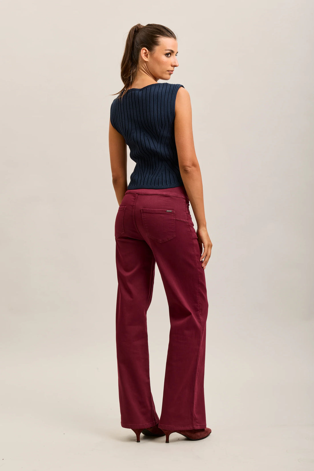 Toxic high-waisted pull-on stretch denim  jean pants B015