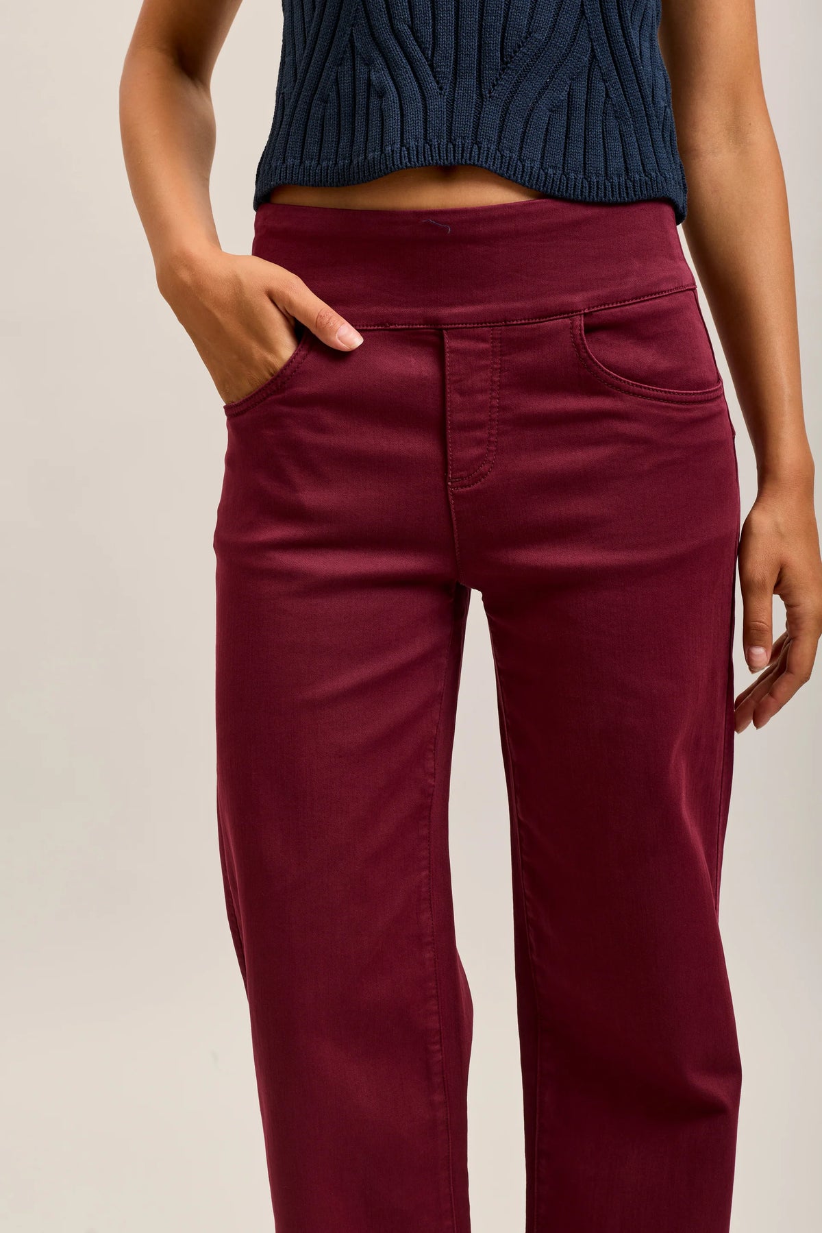 Toxic high-waisted pull-on stretch denim  jean pants B015