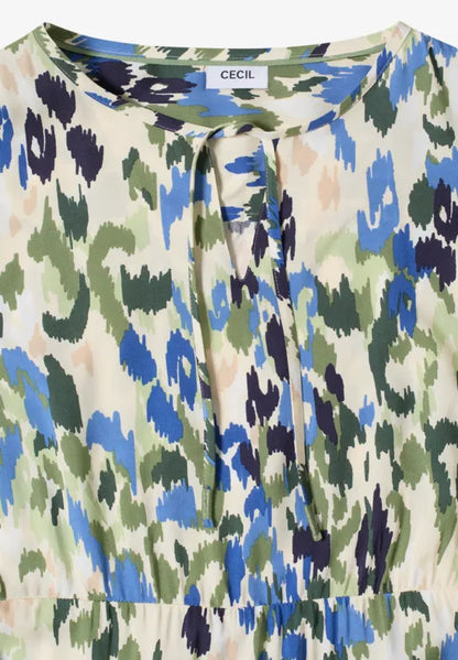 Cecil Sleeveless Midi dress in Matcha green print145009