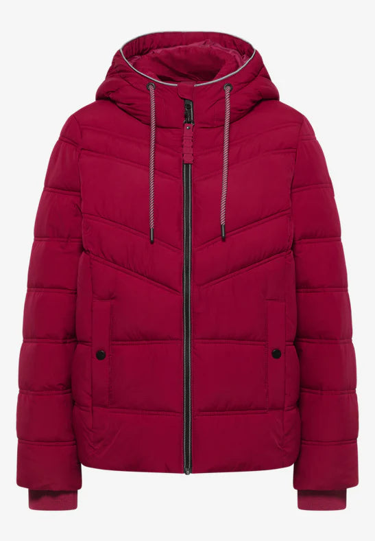 Cecil Short Padded jacket in Beaujolais red 202095