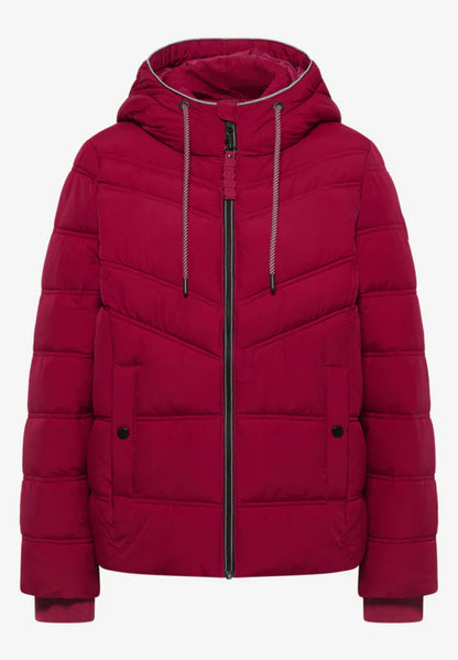 Cecil Short Padded jacket in Beaujolais red 202095