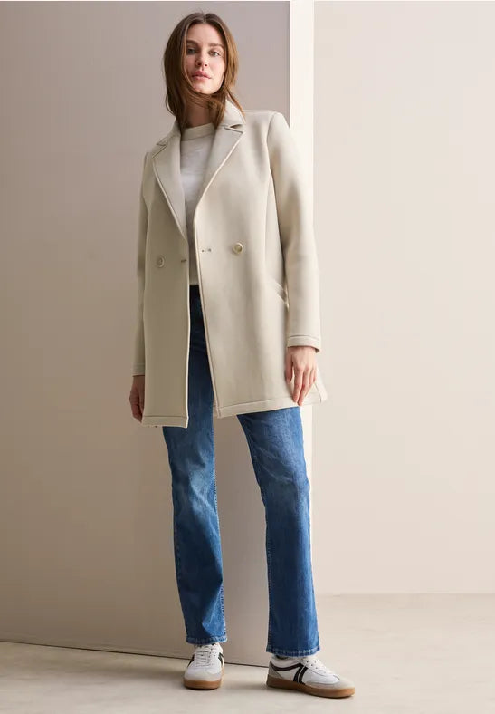 Cecil Scuba Coat Beige  212458
