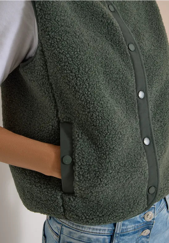 Cecil Teddy Gilet with Softshell trim and pockets 220340
