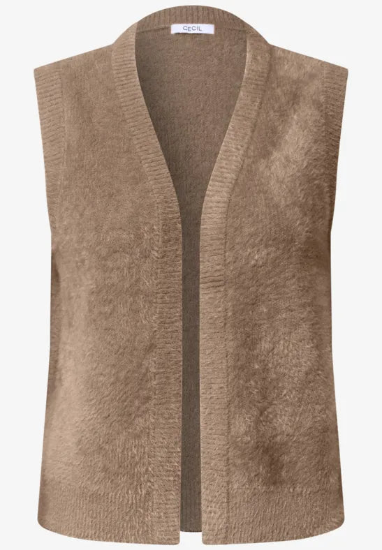Cecil Cosy Knit Feather yarn waistcoat 254195