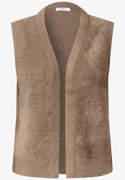 Cecil Cosy Knit Feather yarn waistcoat 254195