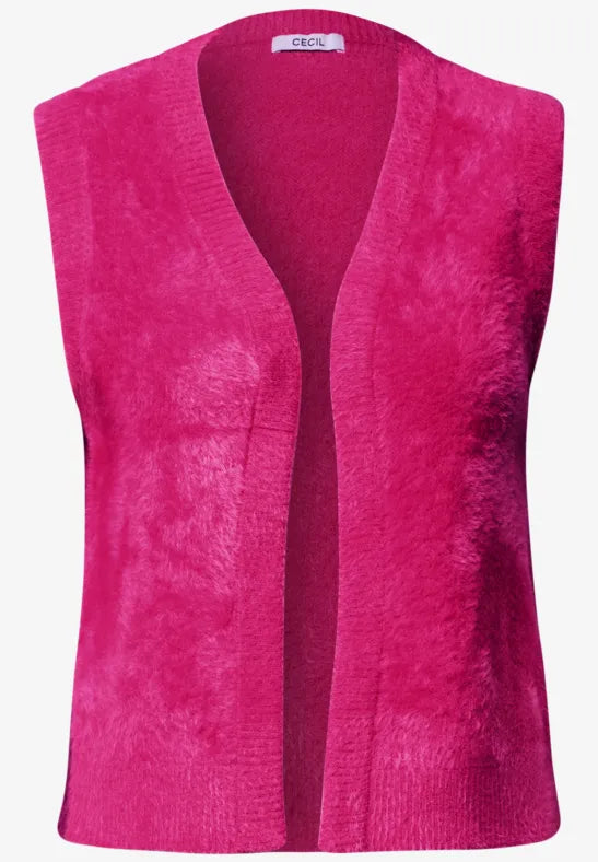 Cecil Cosy Knit Feather yarn waistcoat 254195