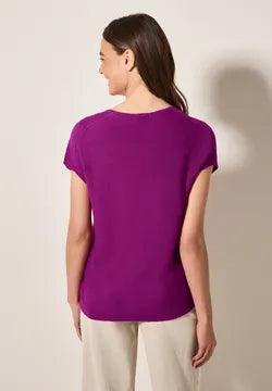 Cecil Cap sleeve summer Knit in Anemone pink 03238