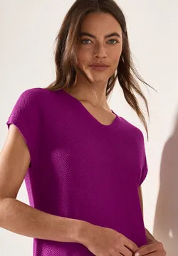 Cecil Cap sleeve summer Knit in Anemone pink 03238