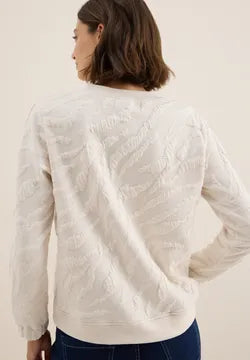 Cecil textured round neck sweatshirt 303475