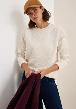 Cecil textured round neck sweatshirt 303475