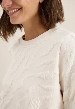 Cecil textured round neck sweatshirt 303475