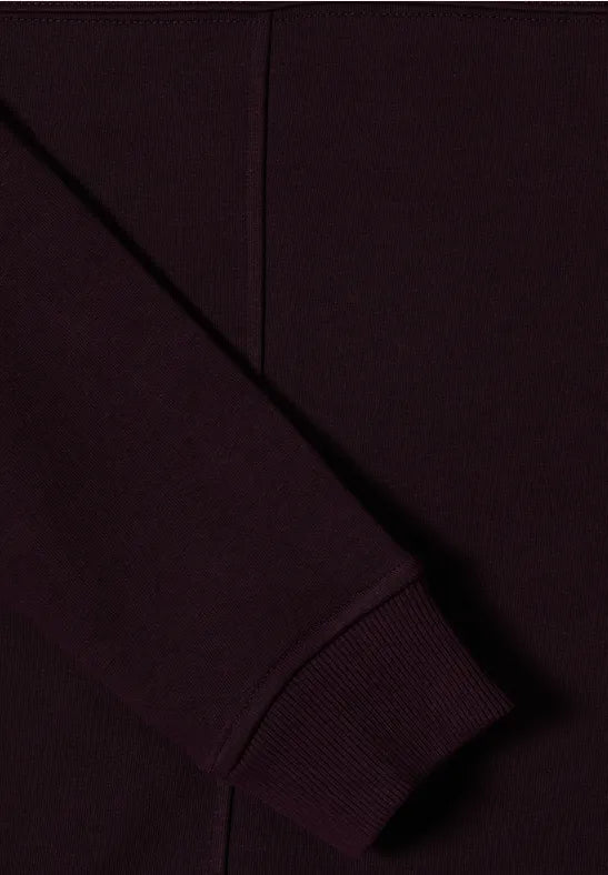 Cecil Funnelneck Sweatshirt in Eggplant red  303586