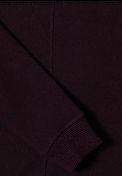 Cecil Funnelneck Sweatshirt in Eggplant red  303586