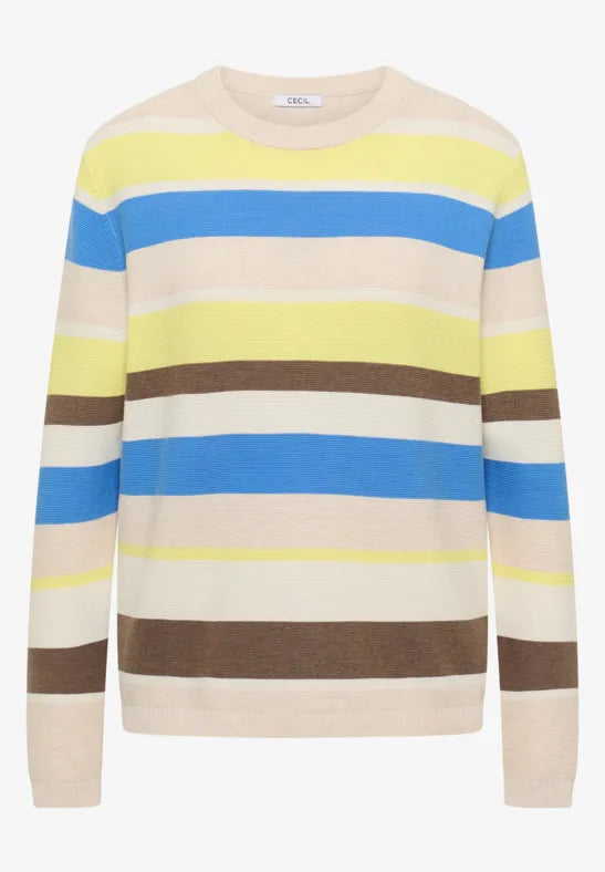 Cecil Cotton Roundneck Stripe Jumper 324541