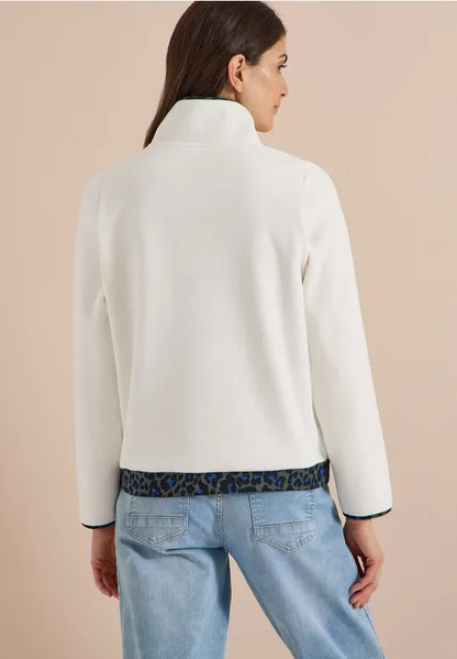 Cecil Fleece pullover with leopard print details 303985