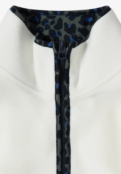Cecil Fleece pullover with leopard print details 303985