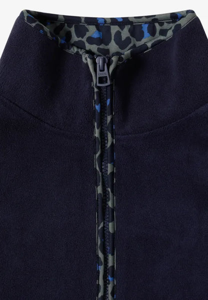 Cecil Fleece pullover with leopard print details 303985