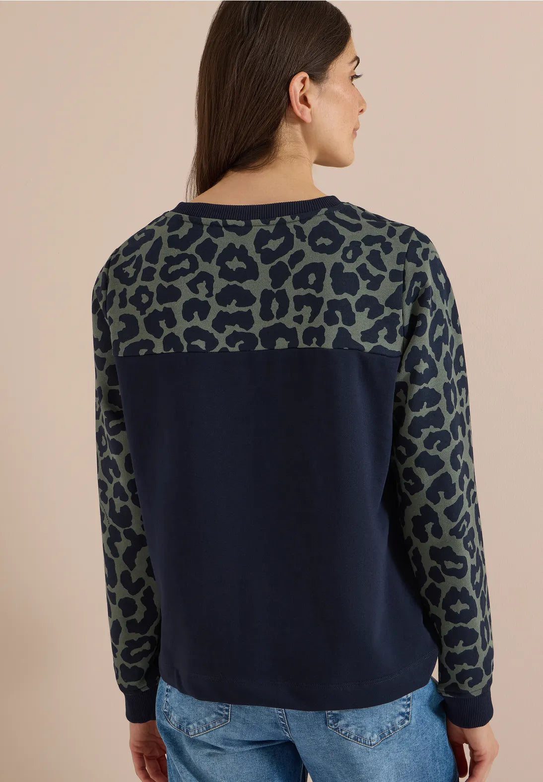 Cecil Colorblock sweatshirt with leopard details 303986