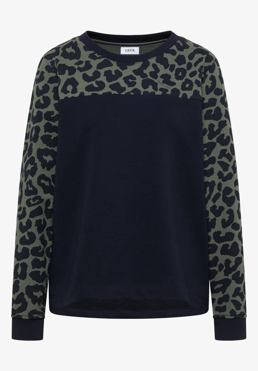 Cecil Colorblock sweatshirt with leopard details 303986