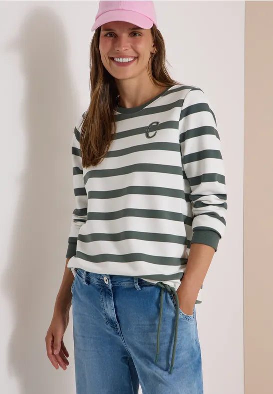 Cecil Round neck sweatshirt with drawstring waist 303988