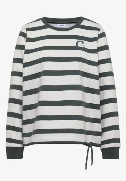 Cecil Round neck sweatshirt with drawstring waist 303988
