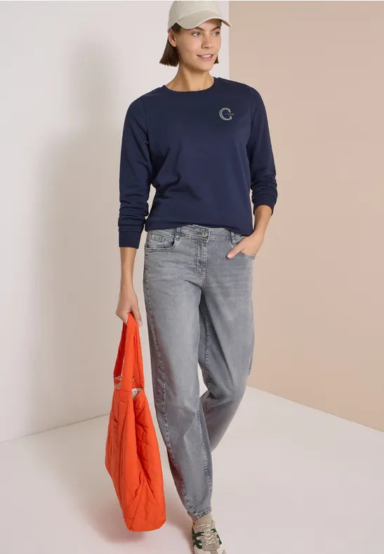Cecil Round neck sweatshirt with drawstring waist 303989