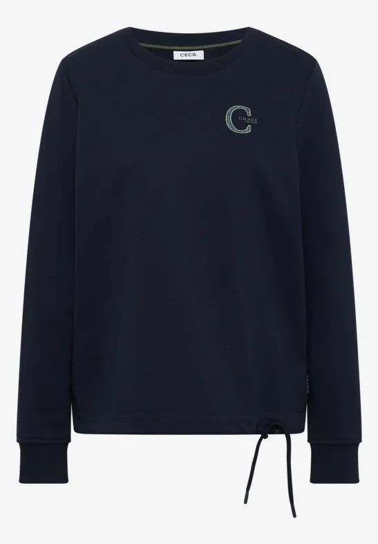 Cecil Round neck sweatshirt with drawstring waist 303989