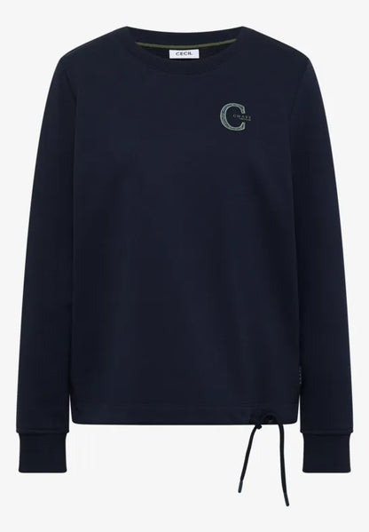 Cecil Round neck sweatshirt with drawstring waist 303989
