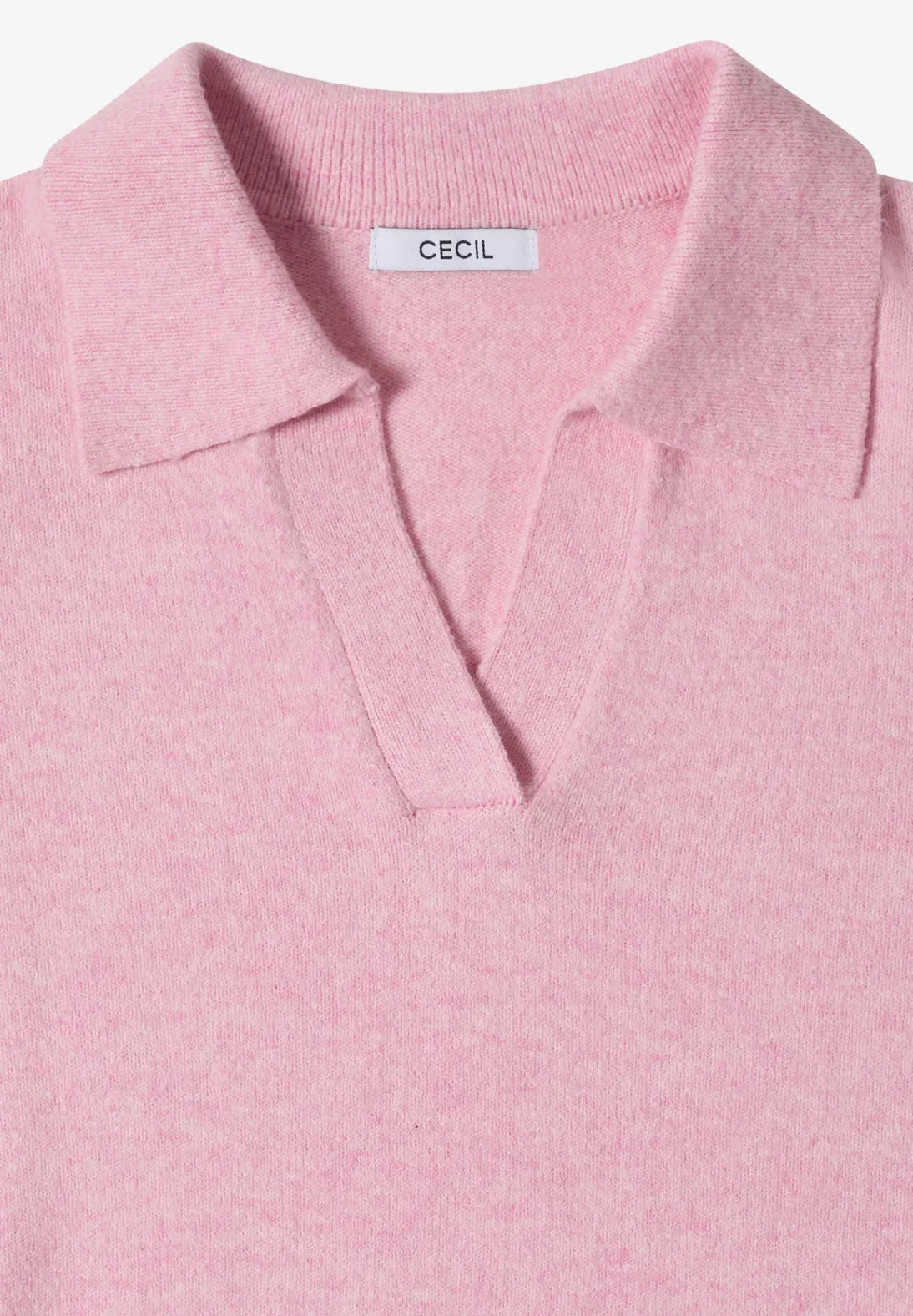 Cecil Cotton blend Long Sleeve Jumper with collar 304069